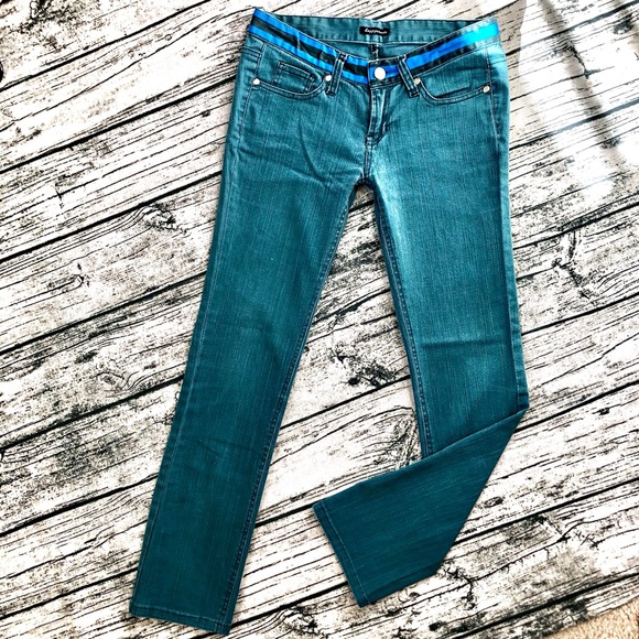 HP💘Teal Low Rise Straight Legs Jeans_S/24/25 - Picture 2 of 8